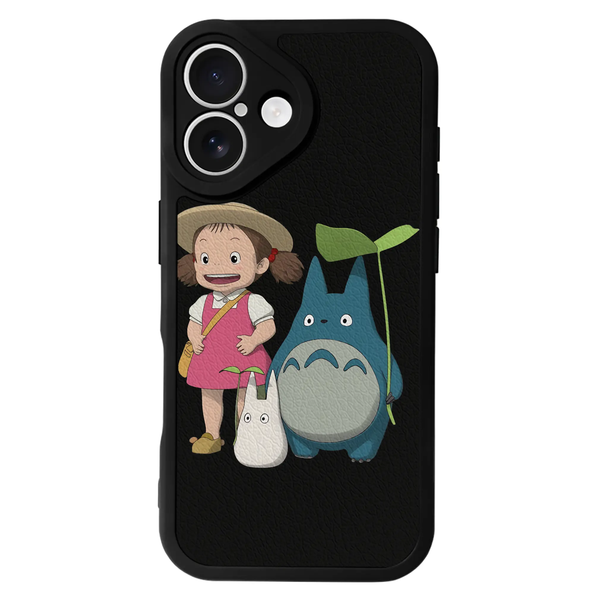 となりのトトロ グッズ 草壁 メイ - IPhone 16シリーズ対応 ・ シリコンスマホケース ・ レザー調 ・ 高精度フィット ・ 耐衝撃 ・ ワイヤレス充電対応 ・ 精密カット